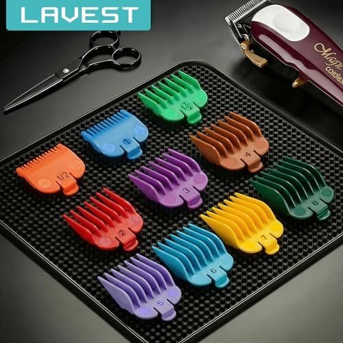 Color Coded Clipper Guards Set Compatible with Most Wahl Clippers - 10 Piece, 1/16" to 1" - görsel 14
