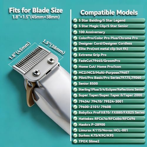 Color Coded Clipper Guards Set Compatible with Most Wahl Clippers - 10 Piece, 1/16" to 1" - görsel 4