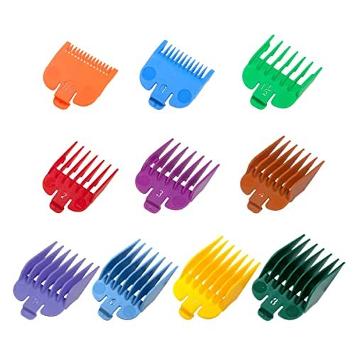 Color Coded Clipper Guards Set Compatible with Most Wahl Clippers - 10 Piece, 1/16" to 1" - görsel 2