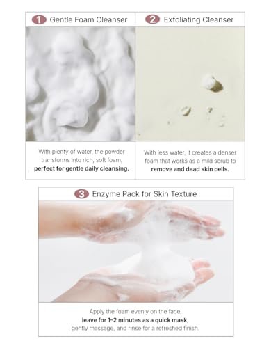 SRB Stabilized Rice Bran Enzyme Powder Wash – Gentle Exfoliating Face Wash for Sensitive & Acne-Prone Skin, Hydrating Collagen Rice Cleansing Powder (2.46 oz) Avelisse