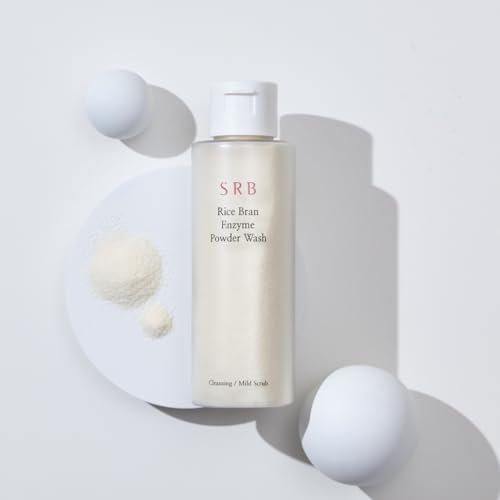SRB Stabilized Rice Bran Enzyme Powder Wash – Gentle Exfoliating Face Wash for Sensitive & Acne-Prone Skin, Hydrating Collagen Rice Cleansing Powder (2.46 oz) Avelisse
