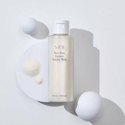 SRB Stabilized Rice Bran Enzyme Powder Wash – Gentle Exfoliating Face Wash for Sensitive & Acne-Prone Skin, Hydrating Collagen Rice Cleansing Powder (2.46 oz) Avelisse