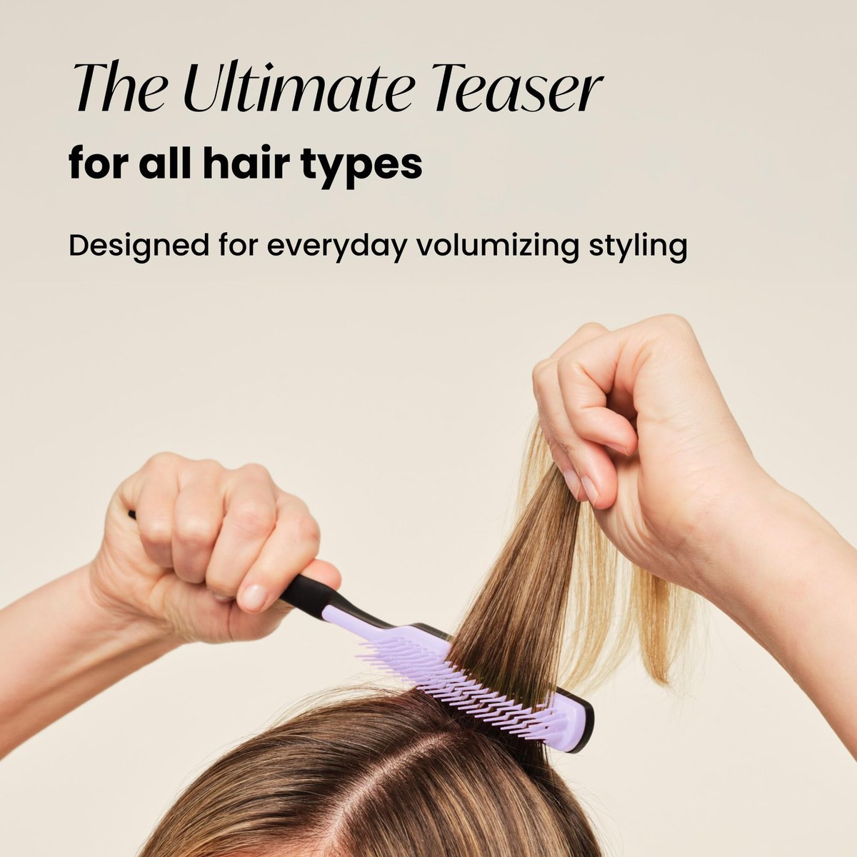 Tangle Teezer The Ultimate Volumizer Comb – Teasing Comb with Two-Tiered Teeth for Volume & Texture, All Hair Types, Lilac & Black Avelisse