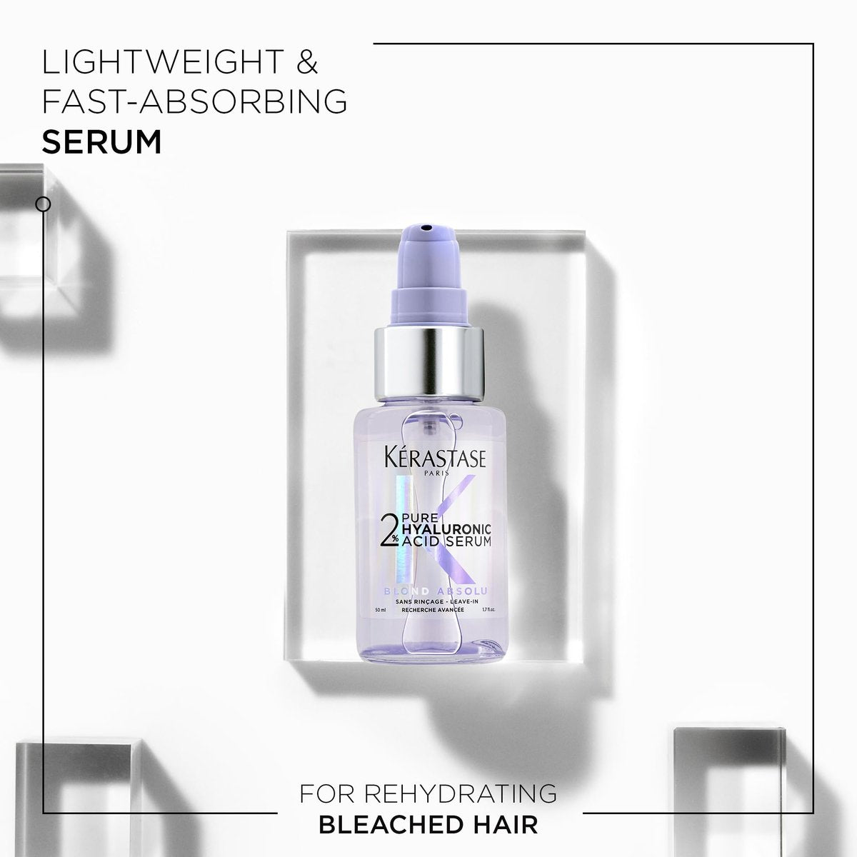 Kérastase Blond Absolu Hyaluronic Acid Hair Serum for Bleached & Highlighted Blonde Hair - Repairs, Hydrates & Adds Shine, 1.7 fl oz Avelisse