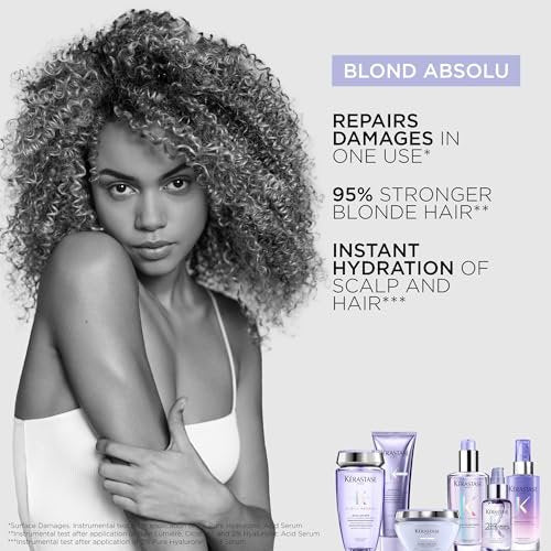 Kérastase Blond Absolu Hyaluronic Acid Hair Serum for Bleached & Highlighted Blonde Hair - Repairs, Hydrates & Adds Shine, 1.7 fl oz Avelisse