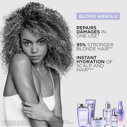 Kérastase Blond Absolu Hyaluronic Acid Hair Serum for Bleached & Highlighted Blonde Hair - Repairs, Hydrates & Adds Shine, 1.7 fl oz Avelisse