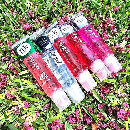 The Make-Up Artist Project Hydrating Lip Gloss Set – 5 Pack of Clear, Watermelon, Strawberry, Cherry & Bubble Gum Lip Gels with Vitamin E