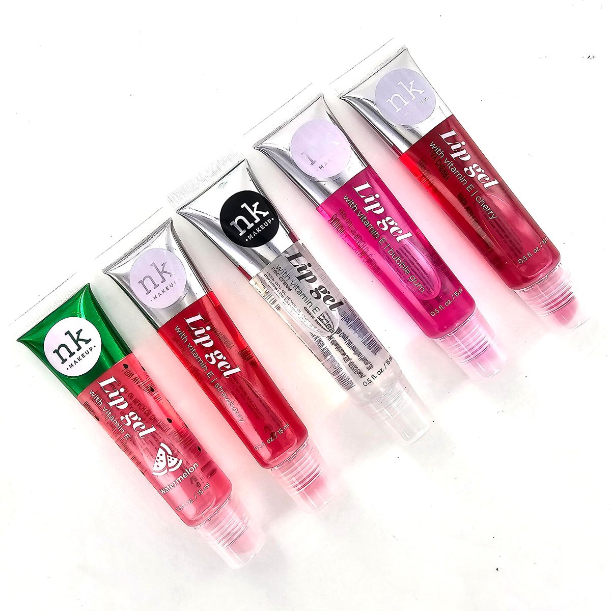 The Make-Up Artist Project Hydrating Lip Gloss Set – 5 Pack of Clear, Watermelon, Strawberry, Cherry & Bubble Gum Lip Gels with Vitamin E - görsel 5