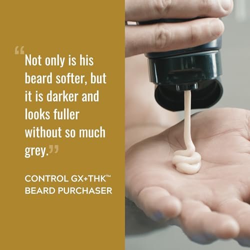 Just for Men Control GX + THK Thickening Beard Wash with Grey Reduction, Alpha Keratin Helps Beard Growth, Thickens Hair Up to 20%, Works with Every Hair Texture, 4 oz - görsel 10