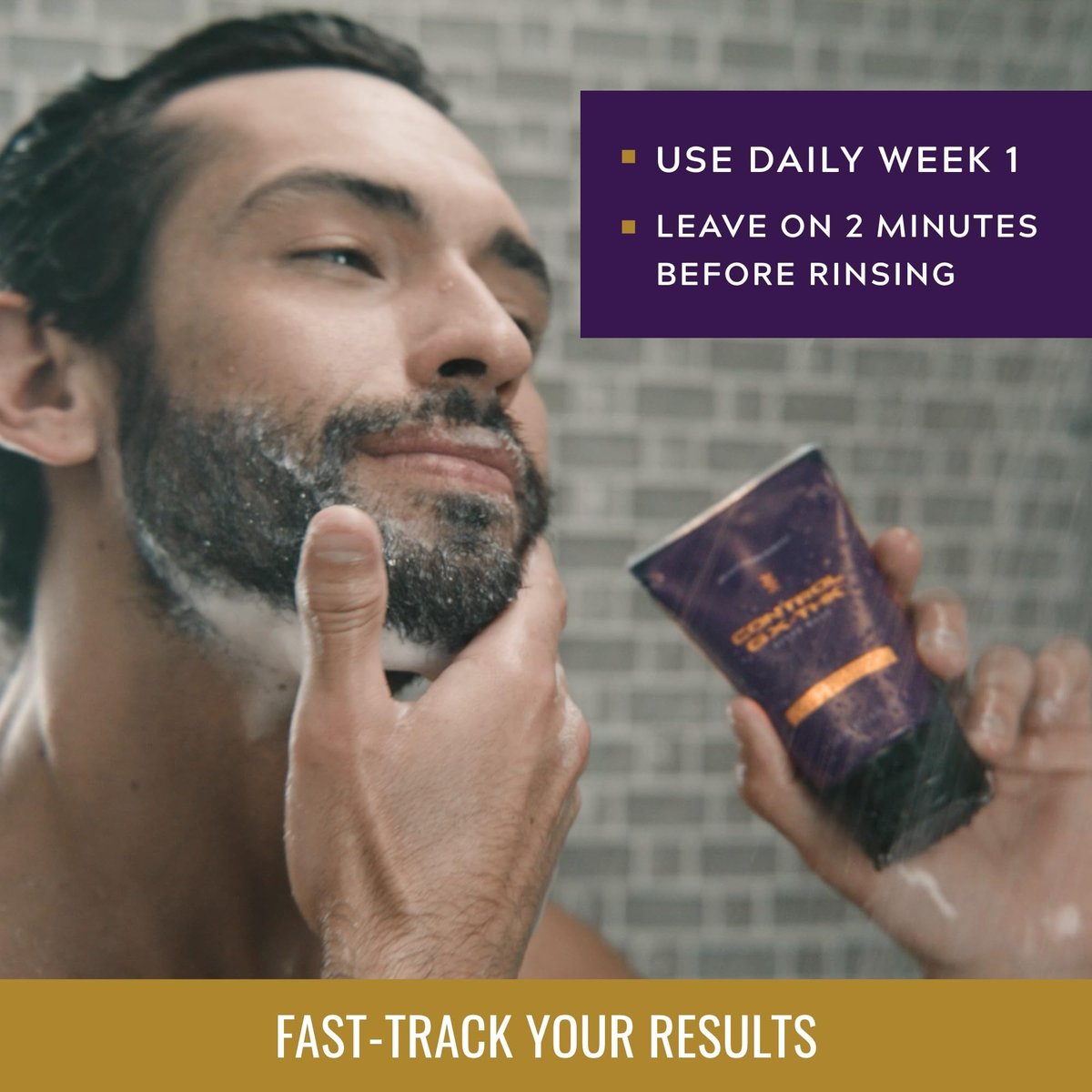 Just for Men Control GX + THK Thickening Beard Wash with Grey Reduction, Alpha Keratin Helps Beard Growth, Thickens Hair Up to 20%, Works with Every Hair Texture, 4 oz - görsel 7