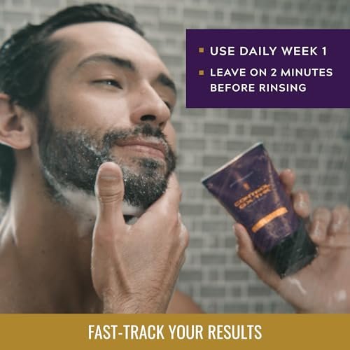 Just for Men Control GX + THK Thickening Beard Wash with Grey Reduction, Alpha Keratin Helps Beard Growth, Thickens Hair Up to 20%, Works with Every Hair Texture, 4 oz - görsel 8