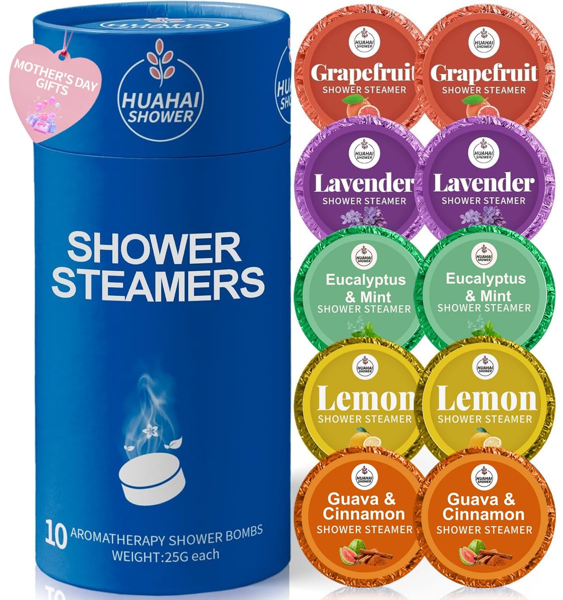 Shower Steamers Aromatherapy - 10-Pack Shower Bombs for Relaxation & Self Care, Perfect Mothers Day Gifts for Mom, Wife, Her Avelisse