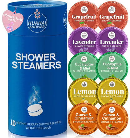 Shower Steamers Aromatherapy - 10-Pack Shower Bombs for Relaxation & Self Care, Perfect Mothers Day Gifts for Mom, Wife, Her Avelisse