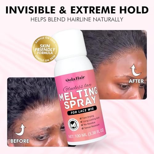 Dolahair Lace Melting Spray for Glueless Wig Hair Adhesive - Transparent, Low Viscosity Resin Bonding Spray for Wigs & Lace - 3.4 Fl Oz - görsel 10