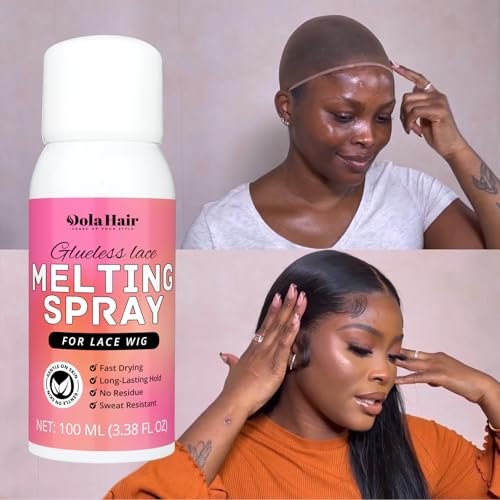 Dolahair Lace Melting Spray for Glueless Wig Hair Adhesive - Transparent, Low Viscosity Resin Bonding Spray for Wigs & Lace - 3.4 Fl Oz - görsel 4