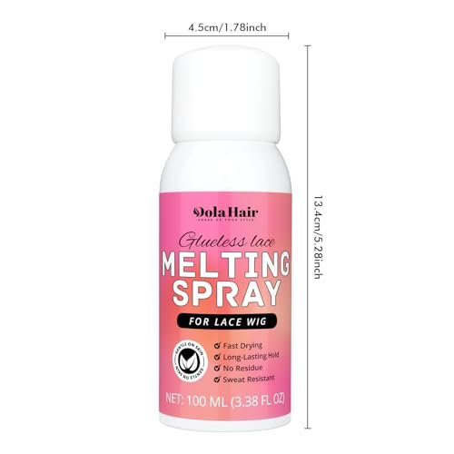 Dolahair Lace Melting Spray for Glueless Wig Hair Adhesive - Transparent, Low Viscosity Resin Bonding Spray for Wigs & Lace - 3.4 Fl Oz - görsel 12