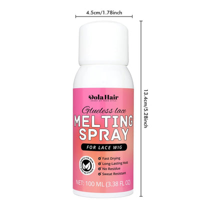 Dolahair Lace Melting Spray for Glueless Wig Hair Adhesive - Transparent, Low Viscosity Resin Bonding Spray for Wigs & Lace - 3.4 Fl Oz