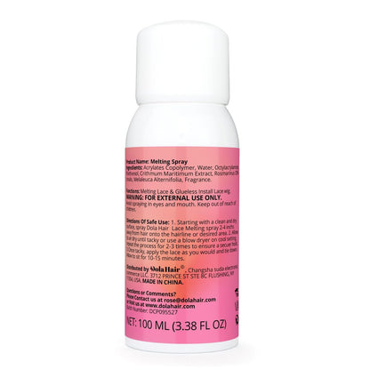 Dolahair Lace Melting Spray for Glueless Wig Hair Adhesive - Transparent, Low Viscosity Resin Bonding Spray for Wigs & Lace - 3.4 Fl Oz