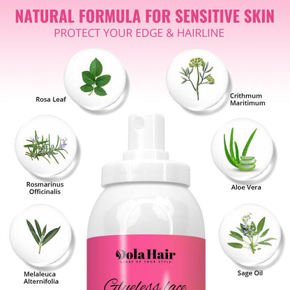 Dolahair Lace Melting Spray for Glueless Wig Hair Adhesive - Transparent, Low Viscosity Resin Bonding Spray for Wigs & Lace - 3.4 Fl Oz