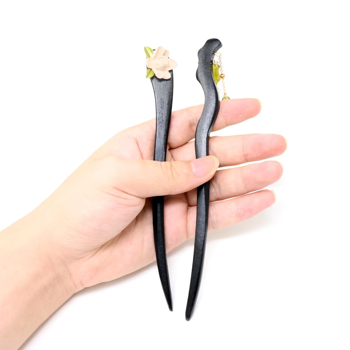 yueton 2-Pack Vintage Wooden Hair Pin - Antique Chinese Style Hair Stick with Tassel - Retro Elegant Hairpins for Women - görsel 9