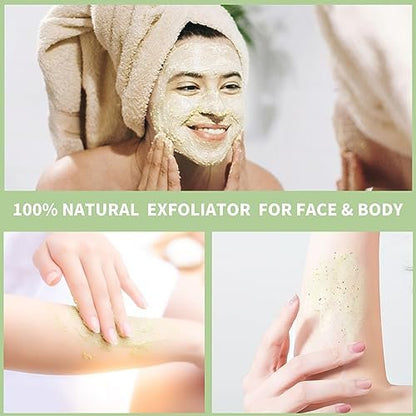 Aloe Vera Facial Scrub & Cleanser - Exfoliating Face Wash for Blackheads & Acne, 3.53 oz