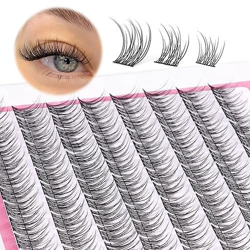 Natural Cluster Lashes Wispy CC-Curly 9-11MM Mixed Lengths Eyelash Extension Individual 96 Pcs DIY Lash Extension at Home by Mavphnee - görsel 2