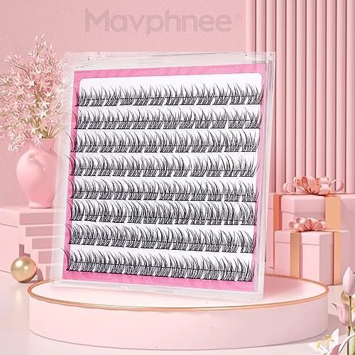 Natural Cluster Lashes Wispy CC-Curly 9-11MM Mixed Lengths Eyelash Extension Individual 96 Pcs DIY Lash Extension at Home by Mavphnee - görsel 12