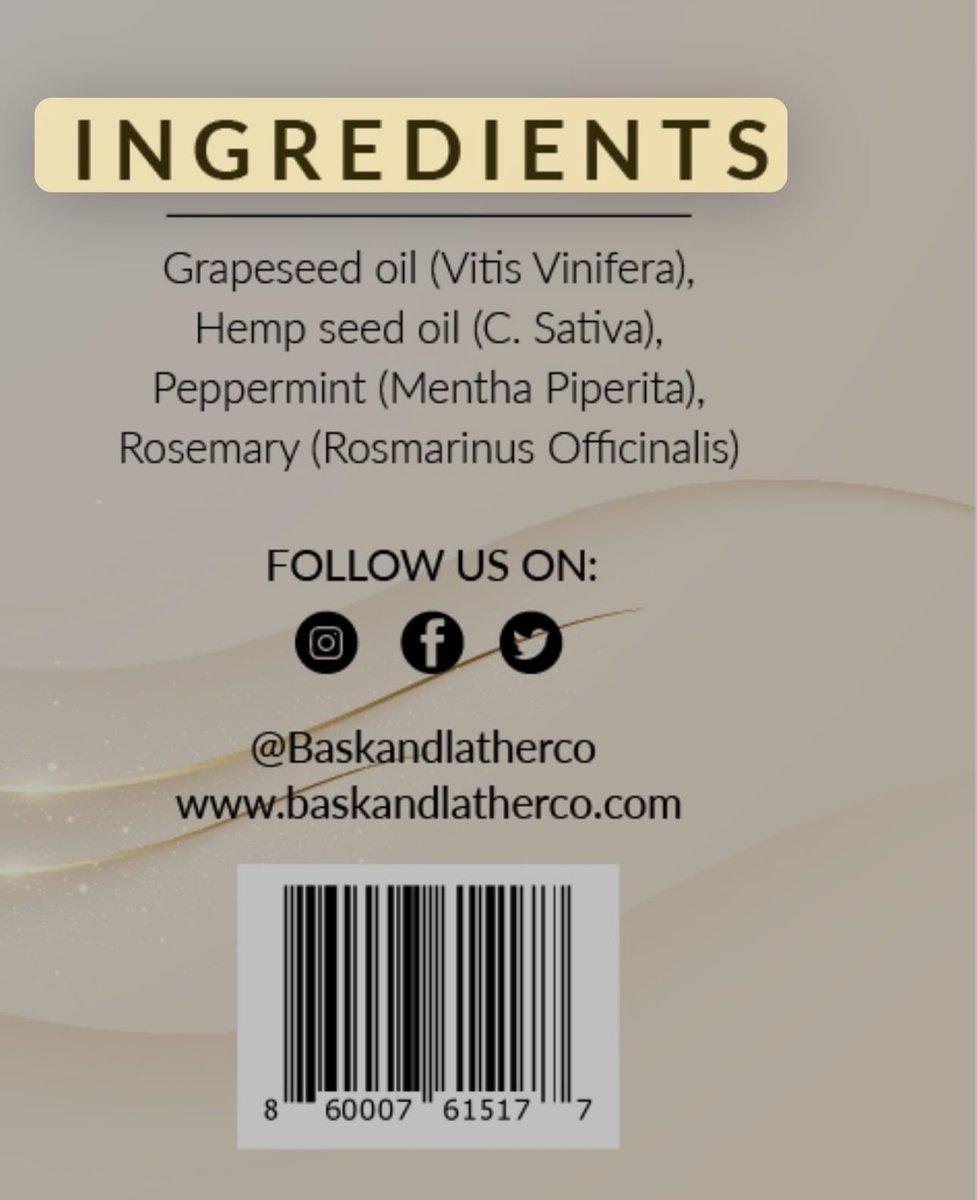 Bask & Lather Scalp Stimulator Hair Growth Oil - Cold Pressed Mint and Rosemary Blend with Grapeseed for Hair Growth, Organic Natural Leave-In, All Hair Types, 4 Fl Oz Avelisse