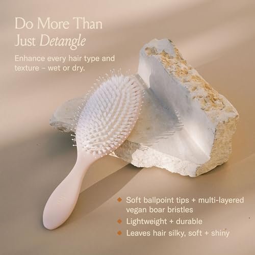DAE Vegan Detangle + Style Brush - Detangles, Prevents Breakage, & Massages Scalp Avelisse