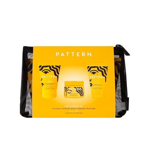 PATTERN by Tracee Ellis Ross Curl Cocktail Kit: Leave-In Conditioner, Styling Cream, and Curl Gel - 3 Fl Oz Each (3-Pack) Avelisse
