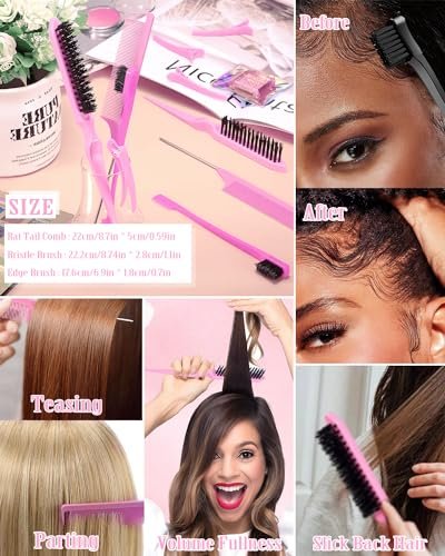 Hair Wax Stick & Slick Back Hair Brush – Frizz Control for Women & Kids, Non-Greasy & No Residue – Smooths Flyaways, Creates Sleek Ponytails & Buns – Styling Accessories & Teen Girl Gifts Trendy Stuff - görsel 11