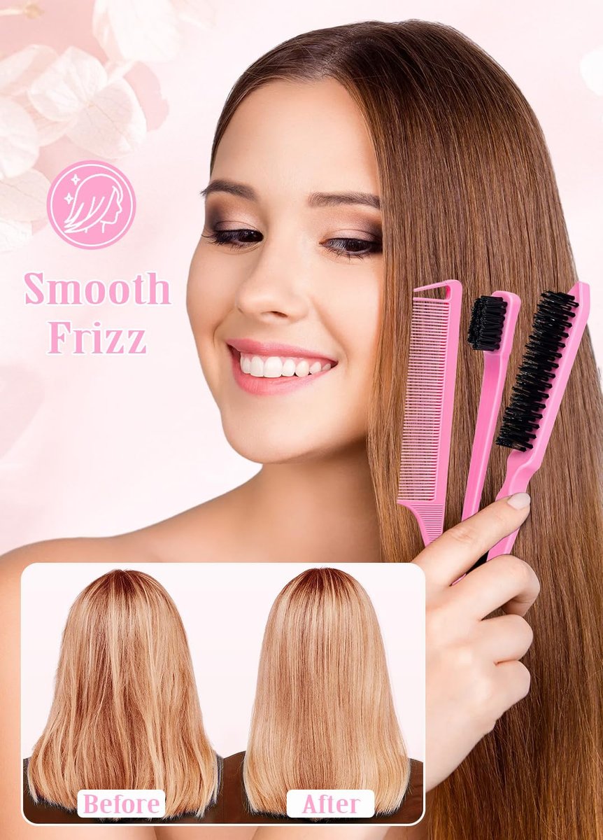 Hair Wax Stick & Slick Back Hair Brush – Frizz Control for Women & Kids, Non-Greasy & No Residue – Smooths Flyaways, Creates Sleek Ponytails & Buns – Styling Accessories & Teen Girl Gifts Trendy Stuff - görsel 4