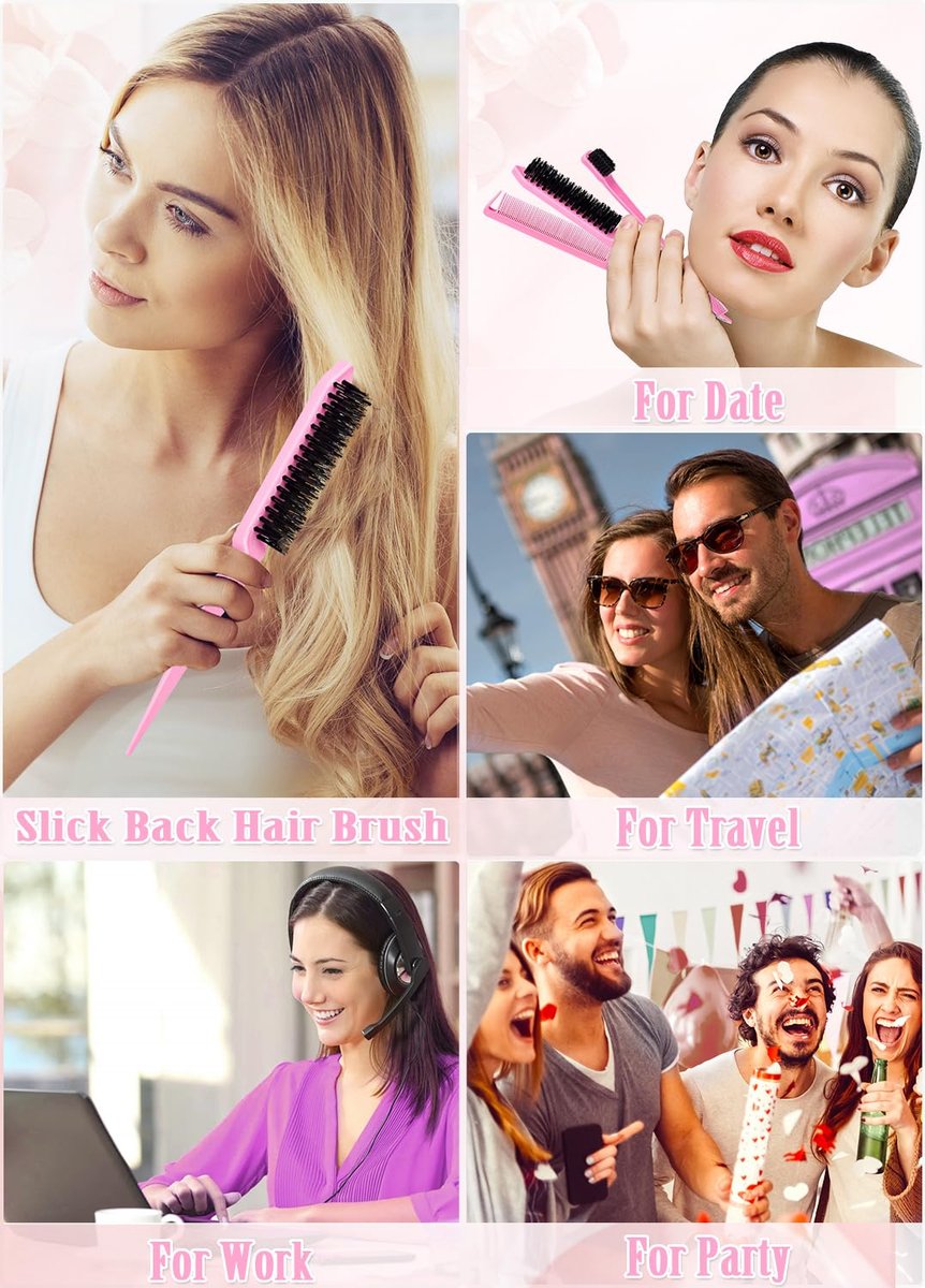 Hair Wax Stick & Slick Back Hair Brush – Frizz Control for Women & Kids, Non-Greasy & No Residue – Smooths Flyaways, Creates Sleek Ponytails & Buns – Styling Accessories & Teen Girl Gifts Trendy Stuff - görsel 12