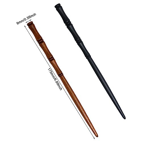 Honbay 6-Pack Retro Wooden Hair Sticks - Bamboo Shape Hair Chopsticks, Handmade Wood Hairpins for Women (2 Colors) - görsel 4