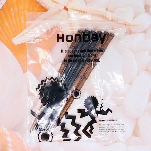 Honbay 6-Pack Retro Wooden Hair Sticks - Bamboo Shape Hair Chopsticks, Handmade Wood Hairpins for Women (2 Colors) - görsel 14