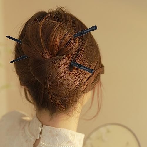 Honbay 6-Pack Retro Wooden Hair Sticks - Bamboo Shape Hair Chopsticks, Handmade Wood Hairpins for Women (2 Colors) - görsel 6