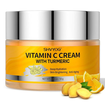 SHVYOG Vitamin C Face Moisturizer with Turmeric – Anti-Aging & Brightening Cream for Dark Spots, Wrinkles, Uneven Skin Tone, 1.76 oz Avelisse