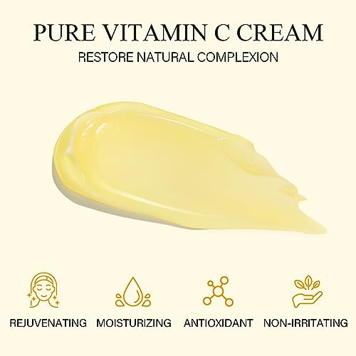 SHVYOG Vitamin C Face Moisturizer with Turmeric – Anti-Aging & Brightening Cream for Dark Spots, Wrinkles, Uneven Skin Tone, 1.76 oz Avelisse
