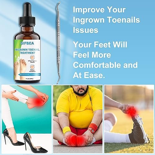 Ingrown Toenail Treatment with Softener & Reliever Drops, Double Sided Pedicure Nail Lifter Tool for Easy Trimming – Toenail Cleaner Kit for Men & Women - görsel 14