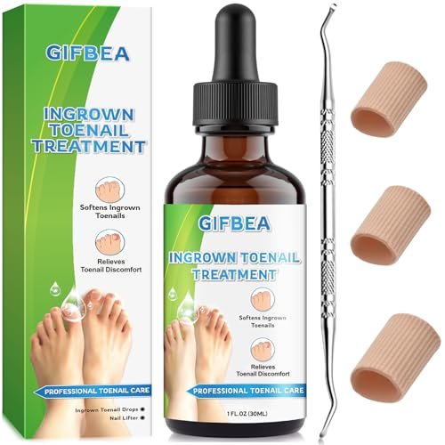 Ingrown Toenail Treatment with Softener & Reliever Drops, Double Sided Pedicure Nail Lifter Tool for Easy Trimming – Toenail Cleaner Kit for Men & Women - görsel 2