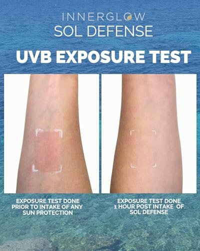 Inner Glow Sol Defense Gummies – Dermatologist & Plastic Surgeon-Formulated Skin Resilience Vitamin Supplement with Polypodium Leucotomos & Niacinamide, Passion Fruit Flavor, 60 Sugar-Free Gummies Avelisse