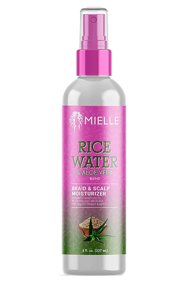 Mielle Rice Water & Aloe Vera Blend Braid & Scalp Moisturizer, 8 Fl Oz (Pack of 2) Avelisse