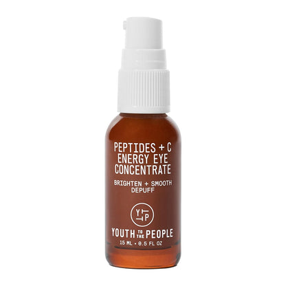 Youth To The People Peptides + Vitamin C Eye Concentrate - Brightening Eye Serum for Dark Circles, Puffiness & Fine Lines - 0.5 fl oz Avelisse