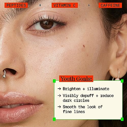 Youth To The People Peptides + Vitamin C Eye Concentrate - Brightening Eye Serum for Dark Circles, Puffiness & Fine Lines - 0.5 fl oz Avelisse