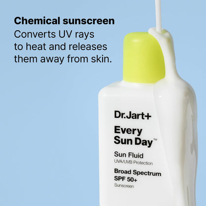 Dr.Jart+ Every Sun Day Sun Fluid SPF 50+ Korean Sunscreen for Face - 3.38 Fl Oz Avelisse