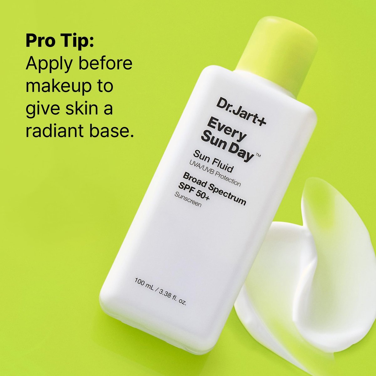 Dr.Jart+ Every Sun Day Sun Fluid SPF 50+ Korean Sunscreen for Face - 3.38 Fl Oz Avelisse