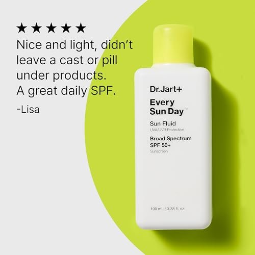 Dr.Jart+ Every Sun Day Sun Fluid SPF 50+ Korean Sunscreen for Face - 3.38 Fl Oz Avelisse