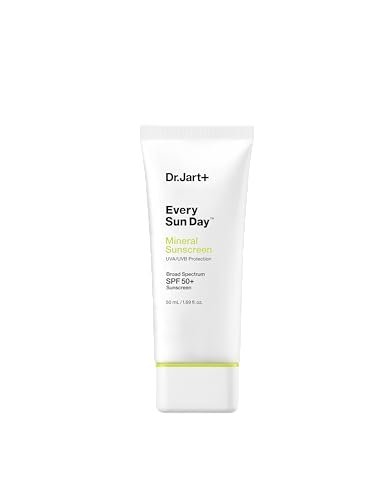 Dr.Jart+ Every Sun Day Mineral Sunscreen SPF 50+ for Face with Zinc Oxide | Korean Skin Care Travel Size 1.69 Fl Oz Avelisse