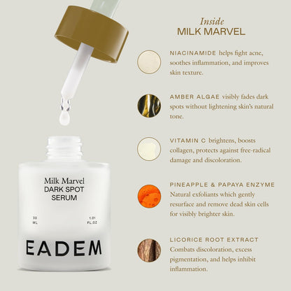 EADEM Milk Marvel Dark Spot Serum – Vitamin C & Niacinamide Face Serum for Dark Spot Removal, Natural Skin Care, 1 oz Avelisse