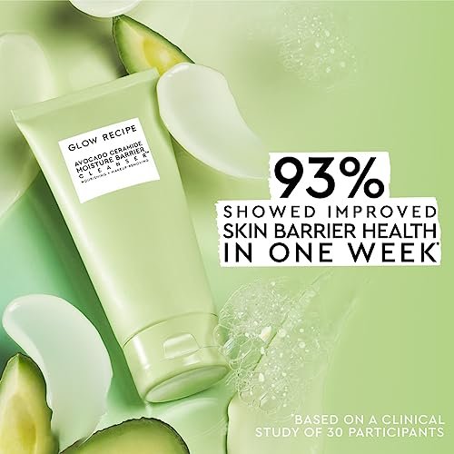 Glow Recipe Avocado Ceramide Facial Cleanser – Hydrating Gel-to-Foam Face Wash for Dry Skin, Barrier Support, Hyaluronic Acid + Colloidal Oatmeal (150ml) Avelisse
